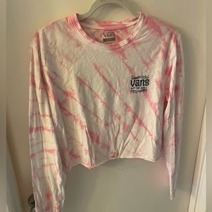 Vans women’s tie dye cropped top long sleeve shirt